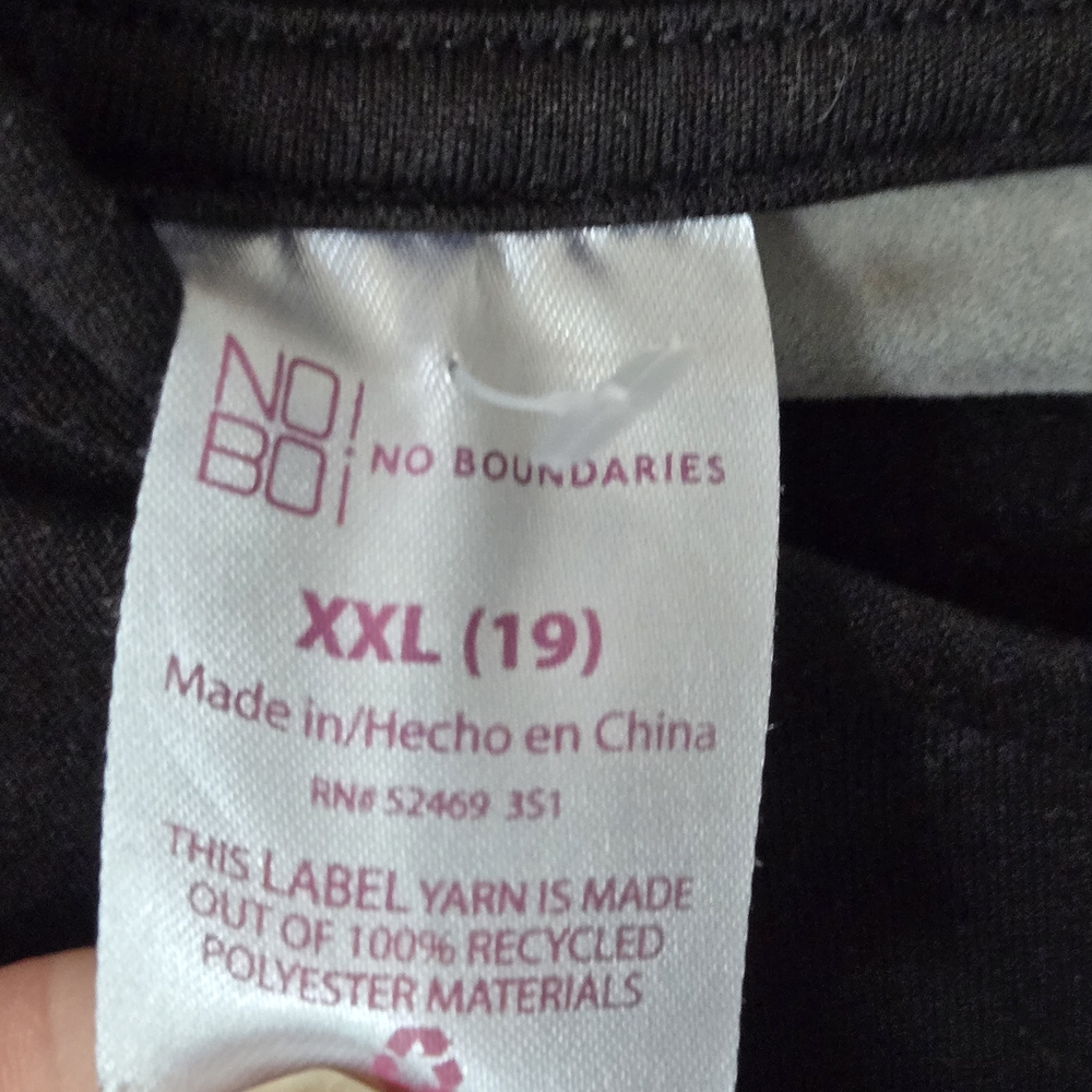 Black Long Sleeve Hoodie Dress With Pockets - Picture 3 of 5